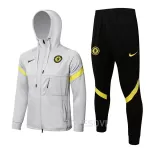 Chelsea Komplet Jakne za Trening s Kapuljačom 2022/23 Svijetlo siva