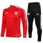 Dječji FC Bayern München Komplet Sweatshirts Četvrt-Zip 2022/23 Crvena