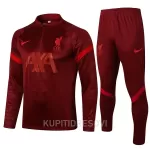 Dječji Liverpool Komplet Sweatshirts Četvrt-Zip 2022/23 Crvena