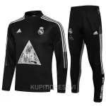 Dječji Real Madrid Komplet Sweatshirts Četvrt-Zip 2022/23 Crna
