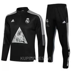 Dječji Real Madrid Komplet Sweatshirts Četvrt-Zip 2022/23 Crna Dječji Real Madrid Komplet Sweatshirts Četvrt-Zip 2022/23 Crna