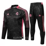 Dječji Real Madrid Komplet Sweatshirts Četvrt-Zip 2022/23 Crno crvena