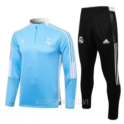 Dječji Real Madrid Komplet Sweatshirts Četvrt-Zip 2022/23 Svijetlo plava Dječji Real Madrid Komplet Sweatshirts Četvrt-Zip 2022/23 Svijetlo plava
