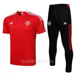 Manchester United Polo za Trening 2022/23 Crveno bijela Manchester United Polo za Trening 2022/23 Crveno bijela