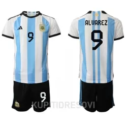 Dječji Dresovi Argentina Julian Alvarez 9 Domaći SP 2022 Dječji Dresovi Argentina Julian Alvarez 9 Domaći SP 2022