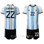 Dječji Dresovi Argentina Lautaro Martinez 22 Domaći SP 2022
