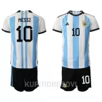Dječji Dresovi Argentina Lionel Messi 10 Domaći SP 2022