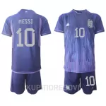 Dječji Dresovi Argentina Lionel Messi 10 Gostujući SP 2022
