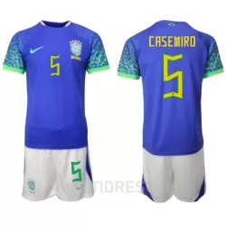 Dječji Dresovi Brazil Casemiro 5 Gostujući SP 2022 Dječji Dresovi Brazil Casemiro 5 Gostujući SP 2022