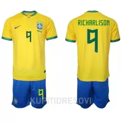 Dječji Dresovi Brazil Richarlison 9 Domaći SP 2022 Dječji Dresovi Brazil Richarlison 9 Domaći SP 2022