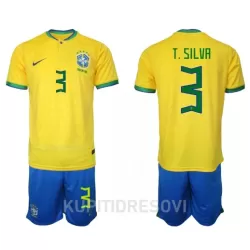 Dječji Dresovi Brazil Thiago Silva 3 Domaći SP 2022 Dječji Dresovi Brazil Thiago Silva 3 Domaći SP 2022