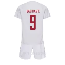 Dječji Dresovi Danska Martin Braithwaite 9 Gostujući SP 2022 Dječji Dresovi Danska Martin Braithwaite 9 Gostujući SP 2022