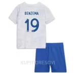 Dječji Dresovi Francuska Karim Benzema 19 Gostujući SP 2022