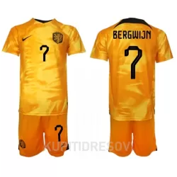 Dječji Dresovi Nizozemska Steven Bergwijn 7 Domaći SP 2022 Dječji Dresovi Nizozemska Steven Bergwijn 7 Domaći SP 2022