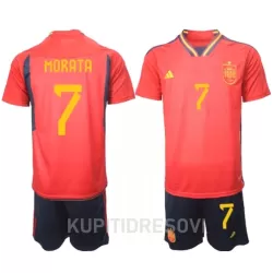 Dječji Dresovi Španjolska Alvaro Morata 7 Domaći SP 2022 Dječji Dresovi Španjolska Alvaro Morata 7 Domaći SP 2022