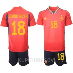 Dječji Dresovi Španjolska Jordi Alba 18 Domaći SP 2022 Dječji Dresovi Španjolska Jordi Alba 18 Domaći SP 2022