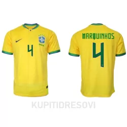 Dresovi Brazil Marquinhos 4 Domaći SP 2022 Dresovi Brazil Marquinhos 4 Domaći SP 2022
