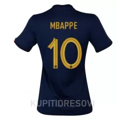 Ženski Dresovi Francuska Kylian Mbappé 10 Domaći SP 2022 Ženski Dresovi Francuska Kylian Mbappé 10 Domaći SP 2022