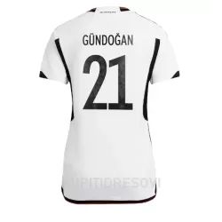 Ženski Dresovi Njemačka Ilkay Gündogan 21 Domaći SP 2022 Ženski Dresovi Njemačka Ilkay Gündogan 21 Domaći SP 2022