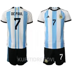 Dječji Dresovi Argentina de Paul 7 Domaći SP 2022 Dječji Dresovi Argentina de Paul 7 Domaći SP 2022