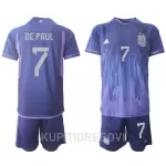 Dječji Dresovi Argentina de Paul 7 Gostujući SP 2022