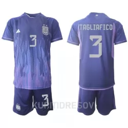 Dječji Dresovi Argentina Nicolas Tagliafico 3 Gostujući SP 2022 Dječji Dresovi Argentina Nicolas Tagliafico 3 Gostujući SP 2022