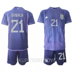 Dječji Dresovi Argentina Paulo Dybala 21 Gostujući SP 2022 Dječji Dresovi Argentina Paulo Dybala 21 Gostujući SP 2022