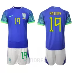 Dječji Dresovi Brazil Antony 19 Gostujući SP 2022 Dječji Dresovi Brazil Antony 19 Gostujući SP 2022
