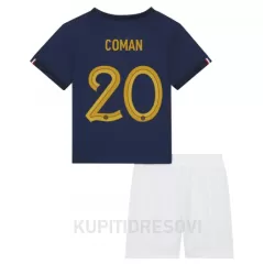Dječji Dresovi Francuska Kingsley Coman 20 Domaći SP 2022 Dječji Dresovi Francuska Kingsley Coman 20 Domaći SP 2022