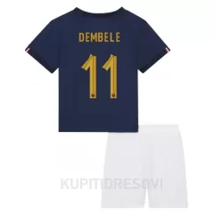 Dječji Dresovi Francuska Ousmane Dembele 11 Domaći SP 2022 Dječji Dresovi Francuska Ousmane Dembele 11 Domaći SP 2022