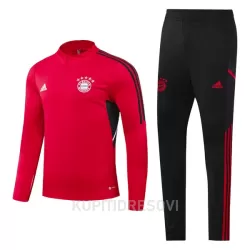 Dječji Bayern München Sweatshirt za Trening Četvrt-Zip 2022 Crvena Dječji Bayern München Sweatshirt za Trening Četvrt-Zip 2022 Crvena