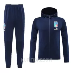 Italija Komplet Jakne za Trening s Kapuljačom 2022/23 Navy Italija Komplet Jakne za Trening s Kapuljačom 2022/23 Navy