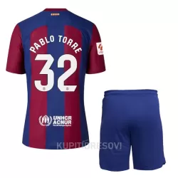 Dječji Dresovi FC Barcelona Pablo Torre 32 Domaći 2023/24 Dječji Dresovi FC Barcelona Pablo Torre 32 Domaći 2023/24