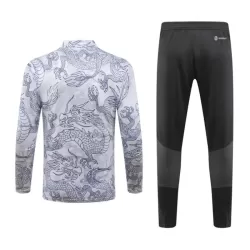 Komplet Trenirke za Treniranje Real Madrid Dragon Četvrt-Zip 2023/24 Sivo