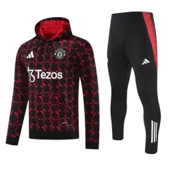 Komplet Trenirke za Treniranje Manchester United Hoodie 2024/25 Crvena