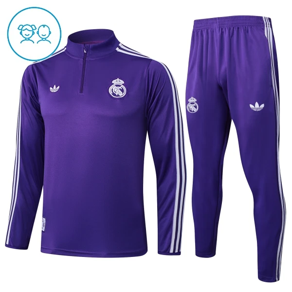 Dječji Komplet Trenirke za Treniranje Real Madrid Četvrt-Zip 2025/26 Ljubičasta Dječji Komplet Trenirke za Treniranje Real Madrid Četvrt-Zip 2025/26 Ljubičasta
