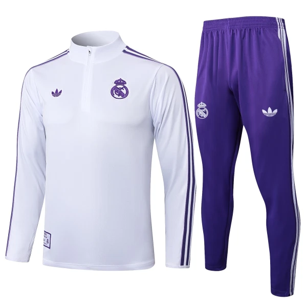 Komplet Trenirke za Treniranje Real Madrid Četvrt-Zip 2025/26 Bijela Komplet Trenirke za Treniranje Real Madrid Četvrt-Zip 2025/26 Bijela
