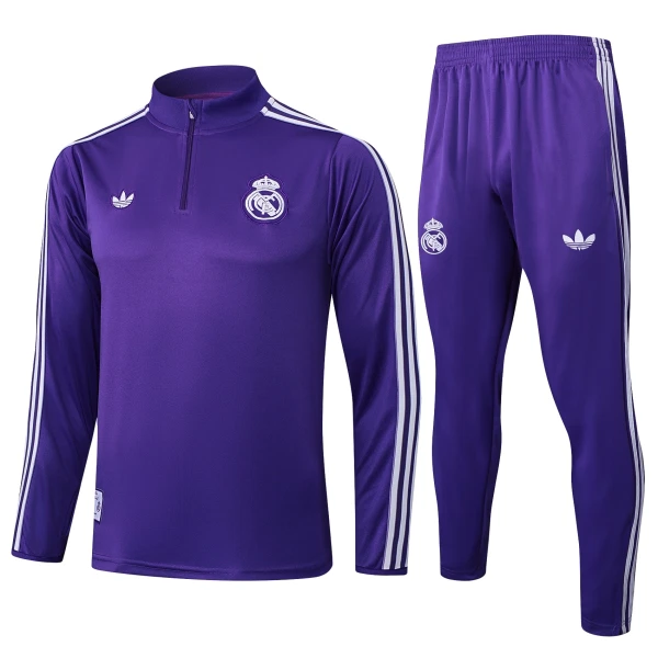 Komplet Trenirke za Treniranje Real Madrid Četvrt-Zip 2025/26 Ljubičasta Komplet Trenirke za Treniranje Real Madrid Četvrt-Zip 2025/26 Ljubičasta