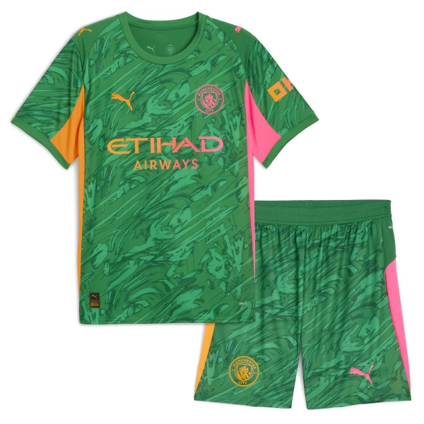 Dječji Golmanski Dresovi Manchester City 2025/26 Zelena Dječji Golmanski Dresovi Manchester City 2025/26 Zelena