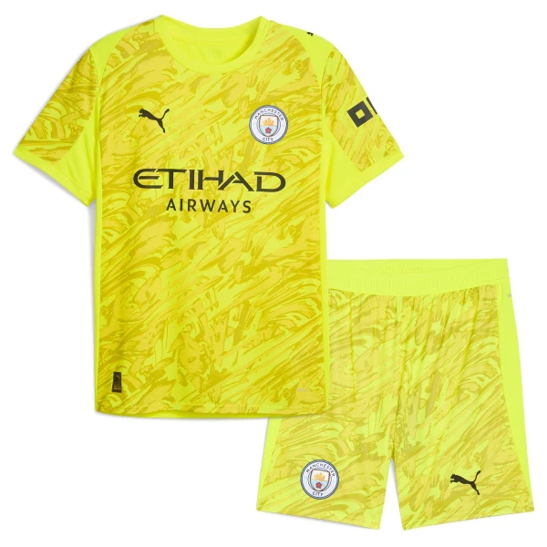 Dječji Golmanski Dresovi Manchester City 2025/26 Žuta Dječji Golmanski Dresovi Manchester City 2025/26 Žuta