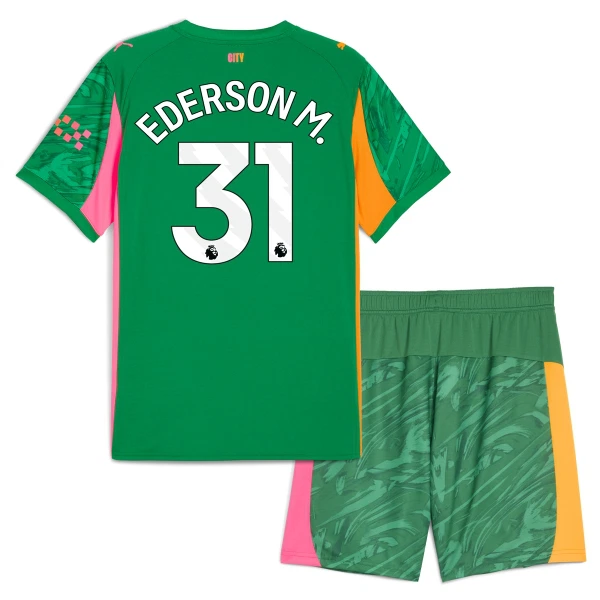 Dječji Golmanski Dresovi Manchester City Ederson M. 31 2025/26 Zelena Dječji Golmanski Dresovi Manchester City Ederson M. 31 2025/26 Zelena