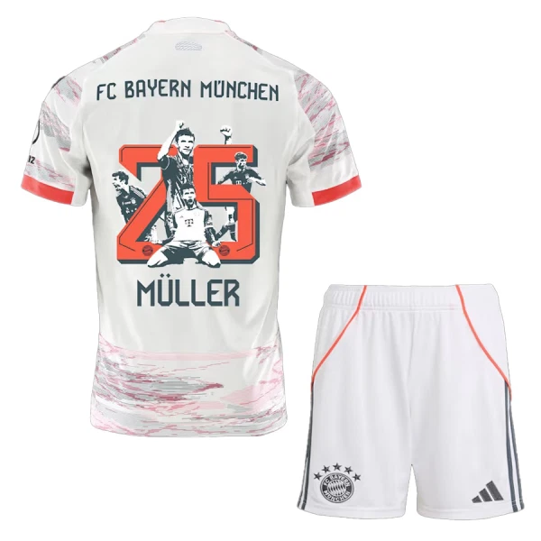 Dječji Dresovi FC Bayern München Thomas Müller 25 Gostujući 2025/26 - Specifična Dječji Dresovi FC Bayern München Thomas Müller 25 Gostujući 2025/26 - Specifična