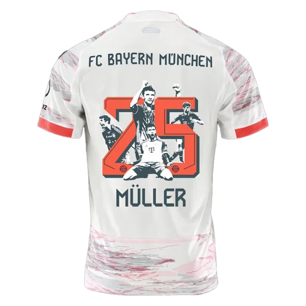 Dresovi FC Bayern München Thomas Müller 25 Gostujući 2025/26 - Specifična Dresovi FC Bayern München Thomas Müller 25 Gostujući 2025/26 - Specifična
