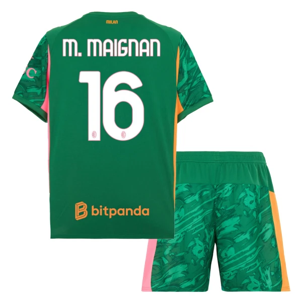 Dječji Golmanski Dresovi AC Milan M. Maignan 16 2025/26 Zelena Dječji Golmanski Dresovi AC Milan M. Maignan 16 2025/26 Zelena