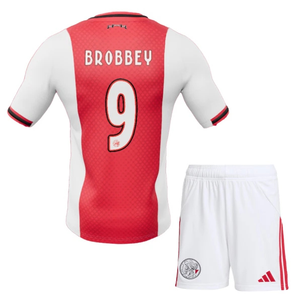 Dječji Dresovi Ajax Brobbey 9 Domaći 2025/26 Dječji Dresovi Ajax Brobbey 9 Domaći 2025/26