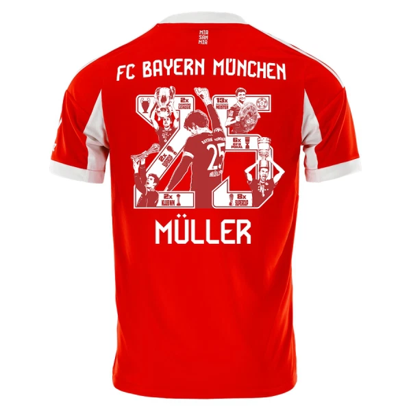 Dresovi FC Bayern München Thomas Müller 25 Domaći 2025/26 - Specifična Dresovi FC Bayern München Thomas Müller 25 Domaći 2025/26 - Specifična