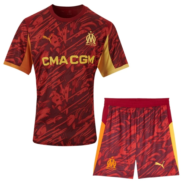 Dječji Golmanski Dresovi Olympique Marseille 2025/26 Crvena