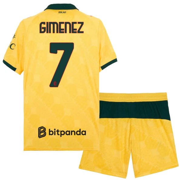 Dječji Dresovi AC Milan Gimenez 7 Treći 2025/26 Dječji Dresovi AC Milan Gimenez 7 Treći 2025/26