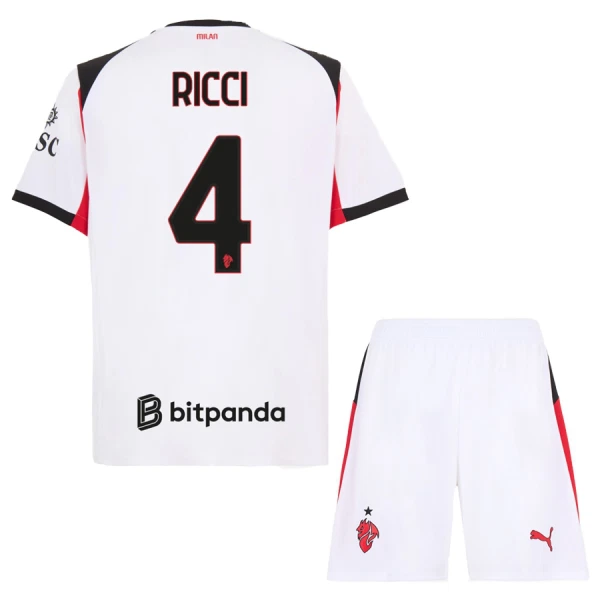Dječji Dresovi AC Milan Ricci 4 Gostujući 2025/26 Dječji Dresovi AC Milan Ricci 4 Gostujući 2025/26