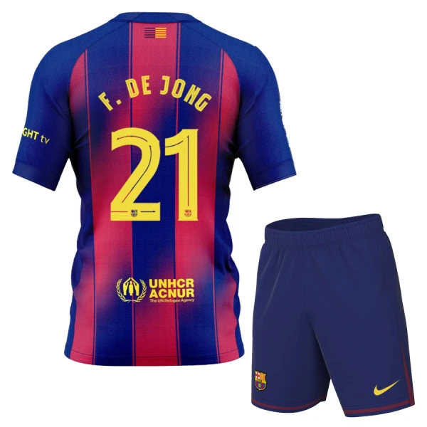 Dječji Dresovi FC Barcelona Frenkie de Jong 21 Domaći 2025/26